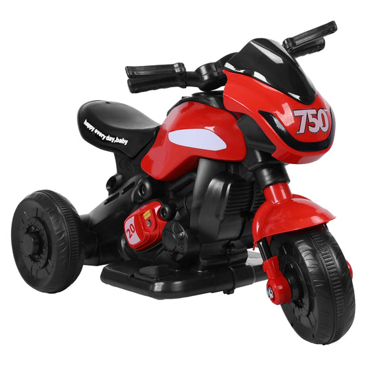 Kids Electric Tricycle Front Headlight Kids Motorcycle Ride-on Car Toy 3-Wheel Battery Powered Motorbike for Kids 1-6 Years Old