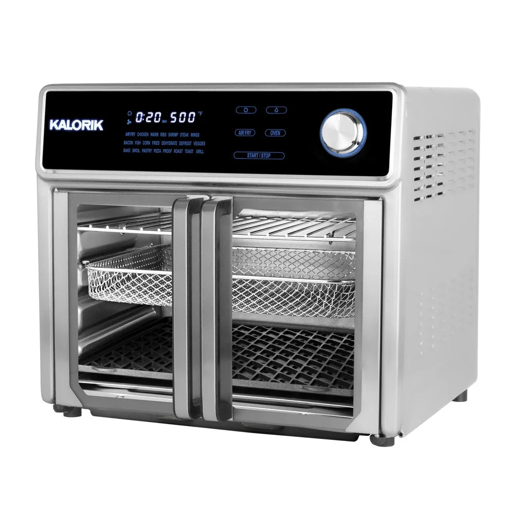 26 Qt Digital Air Fryer Oven Grill 10 in 1 Multicooker Smokeless Sear Technology Turbo MAXX 1700W 22 Presets Dishwasher Safe