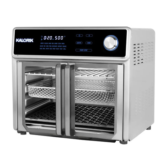 26 Qt Digital Air Fryer Oven Grill 10 in 1 Multicooker Smokeless Sear Technology Turbo MAXX 1700W 22 Presets Dishwasher Safe