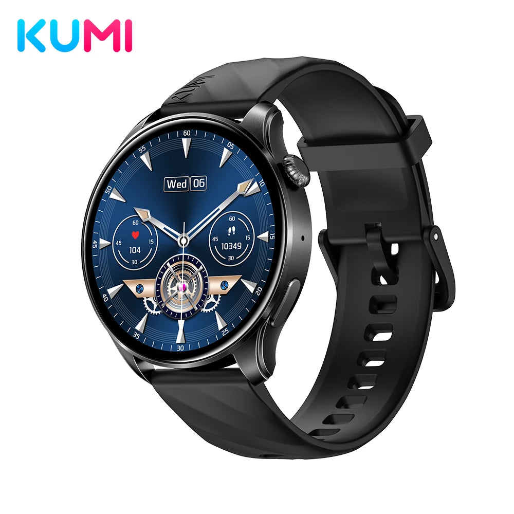 KUMI GW3 Pro Smartwatch 1.43" AMOLED Display IP68 Waterproof Bluetooth 5.2 Fitness Watch Heart Rate Blood Oxygen Tracker