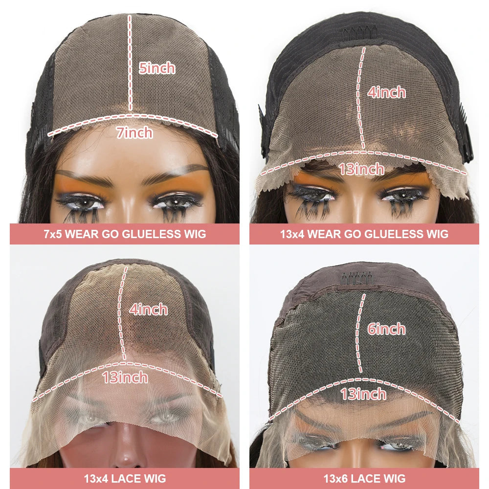 250% Density 13x6 13x4 HD Lace Frontal Wigs Deep Wave Lace Front Human Hair Wig Short Bob 7x5 Glueless Wigs Curly Human Hair Wig