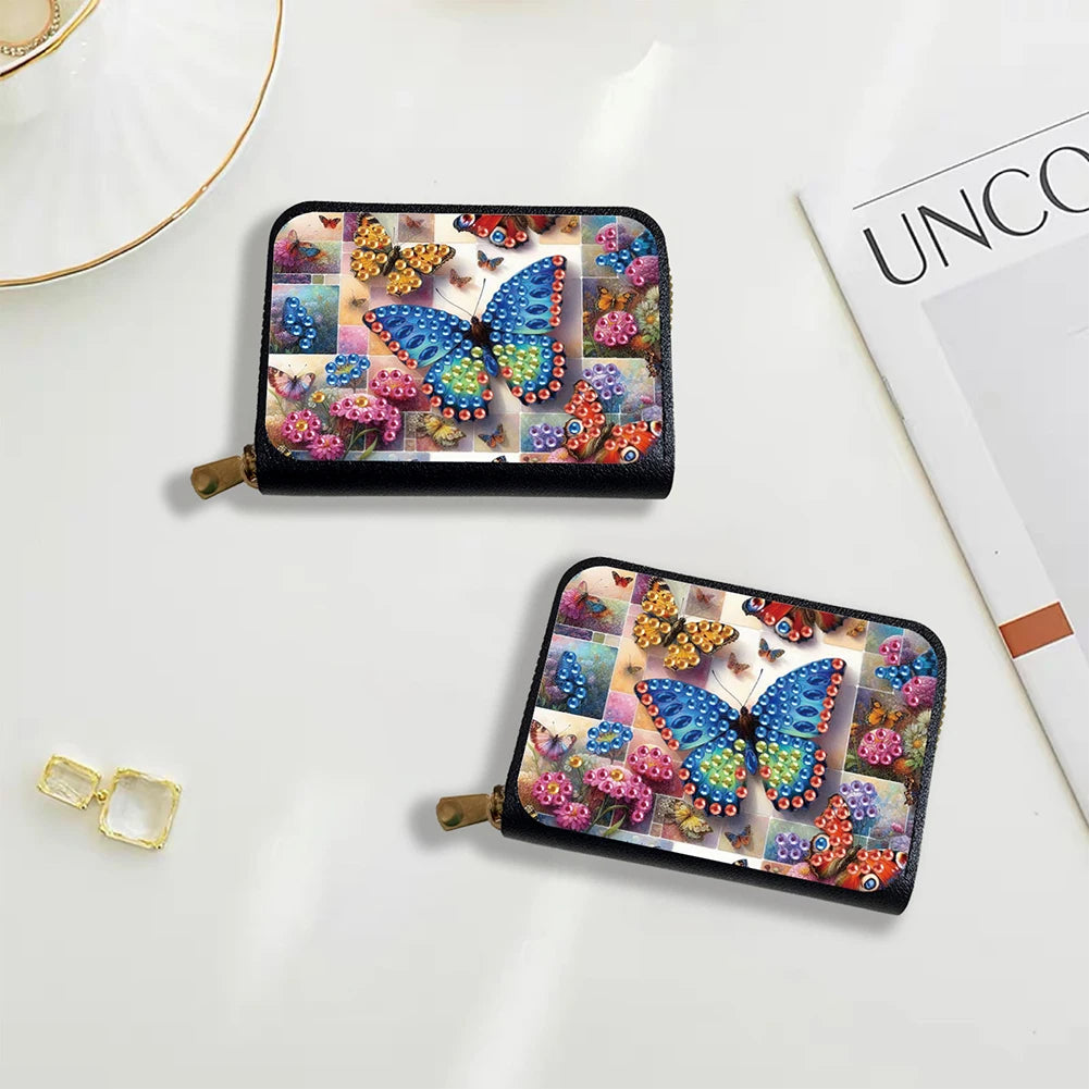 Beautiful Pattern Rhinestone Mosiac Zipper Wallet Handbag Diamond Painting Card Holder Coin Purse DIY Craft Female Outdoor Bag