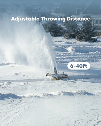 YARBO 24/7 Autonomous Robot Snow Blower with 2-Stage, 12" Intake Height, 6-40ft Throwing Distance for Driveway & Sideway