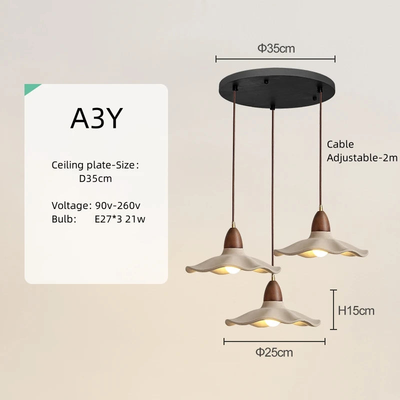 Japanese Homestay Restaurant Lamp Nordic Cream Style Modern Art Medieval Vintage Lamps Wabi-Sabi Chandelier Bedroom Bedside Lamp