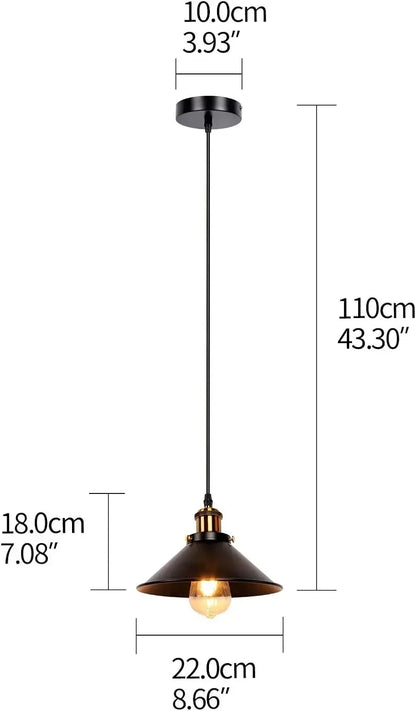 Newrays 3 Pack Industrial Retro Black Iron Kitchen Restaurant Bar Balcony Hanging Pendant Light