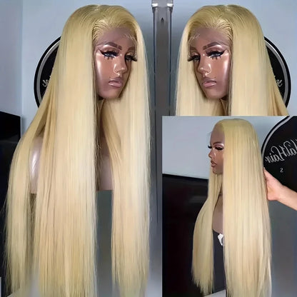 30 Inch 613Blonde 250Densit 13x6 HD Lace Front Wig Human Hair Straight Brazilian 13x4 Transparent Lace Human Hair Wigs For Women