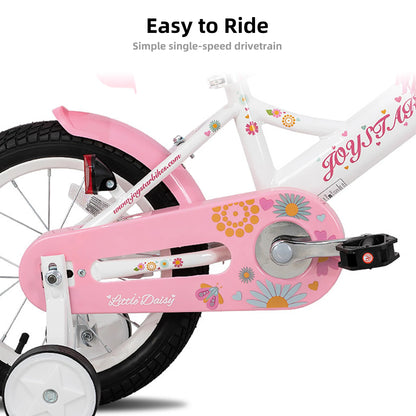 JOYSTAR Kids Bike for Ages 2-7 Years kids, 12 14 16 Inch Girls Bikes with Doll Seat & Streamers, Boys Bike with Flag & Plate