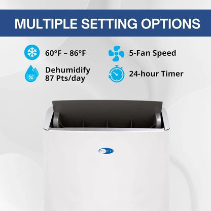 Whynter NEX Inverter Portable Air Conditioner with Dual Hoses, Dehumidifier, Cooling Fan & Smart Wi-Fi for 600 Sq Ft Rooms