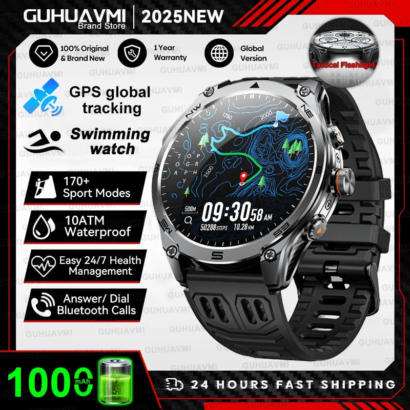 New T-Rex3 Ultra 1000mAh Battery Smart Watch Built in GPS Compass 10ATM Waterproof Sports tracker Outdoors Military Smartwatches