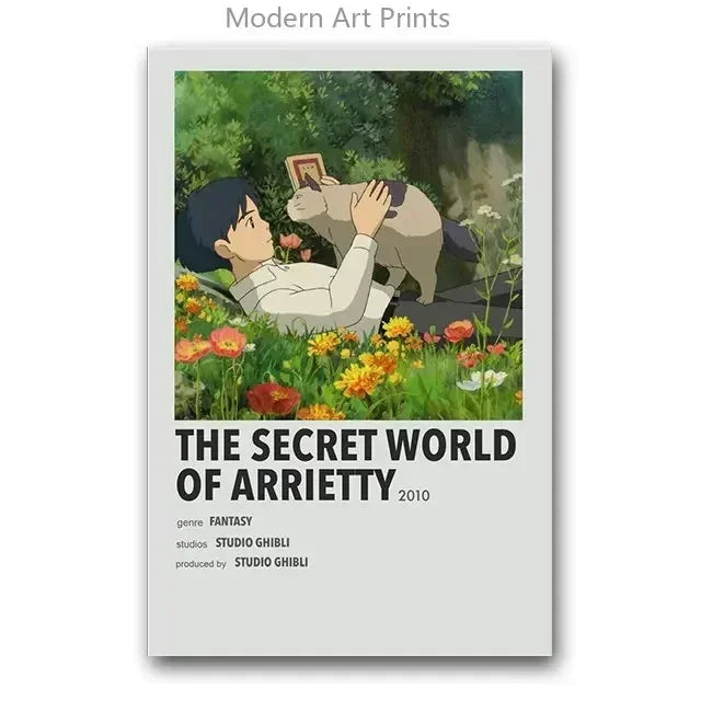 Japanese Hayao Miyazaki Anime Totoro Spirited Away Movie Cartoon Wall Art Canvas Painting Wall Pictures for Living Room Decor