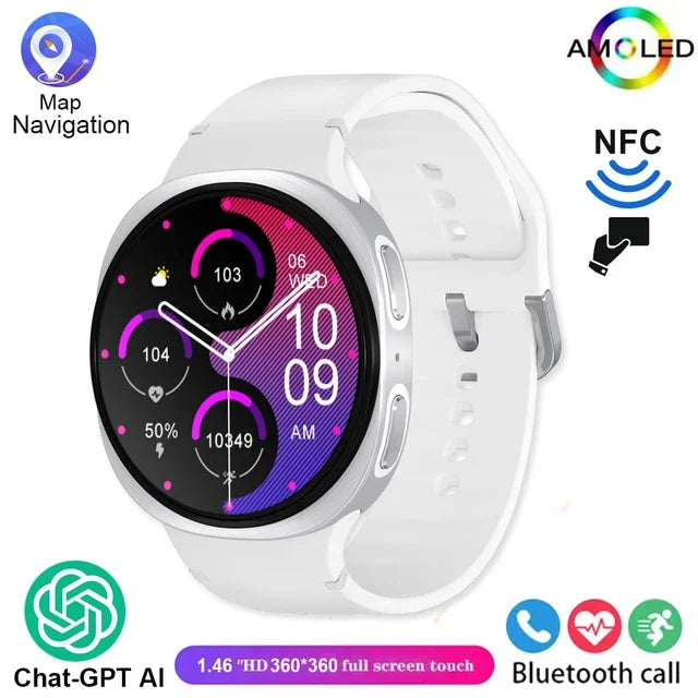 2026 New Men Watch 8 GPS Smart Watch 1.46inch AMOLED Health Sports Tracker Heart Rate NFC Bluetooth Call Waterproof Smartwatch