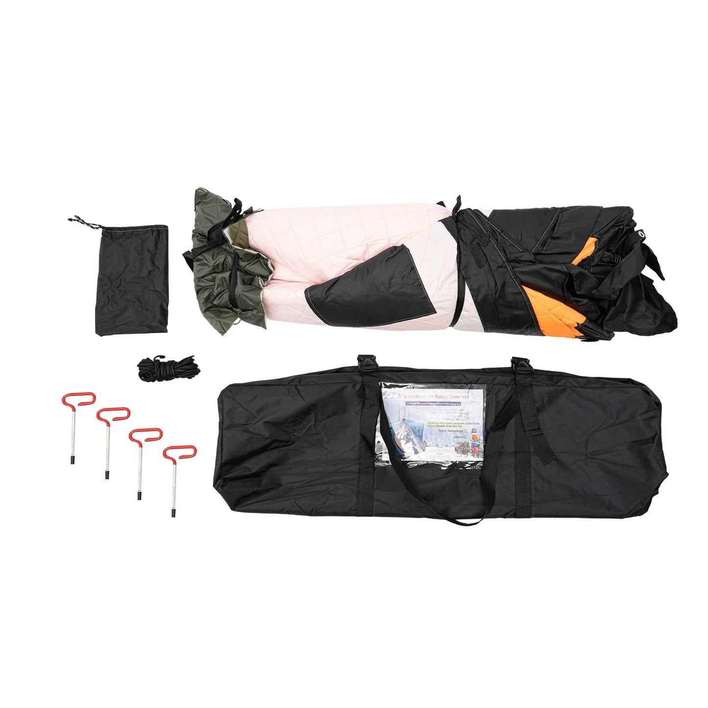 Portable Ice Fishing Tent 210D Oxford Cloth,Fiberglass-Durable,Spacious,Weather-Resistant,Easy To Set Up,Thermal Fishing Shelter