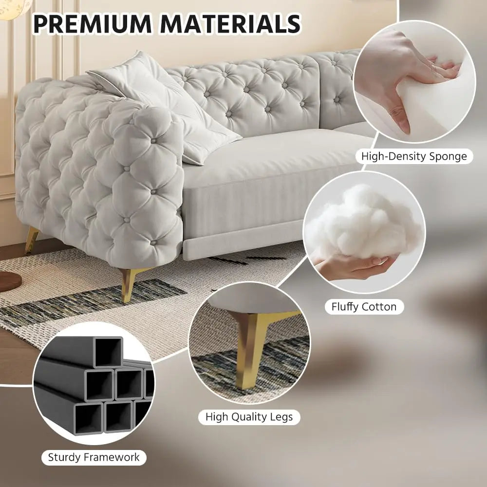97.7" King Size Sleeper Sofa Bed, 3-in-1 Convertible Pull Out Sleeper Couch with Ottoman, Oversized, Customized
