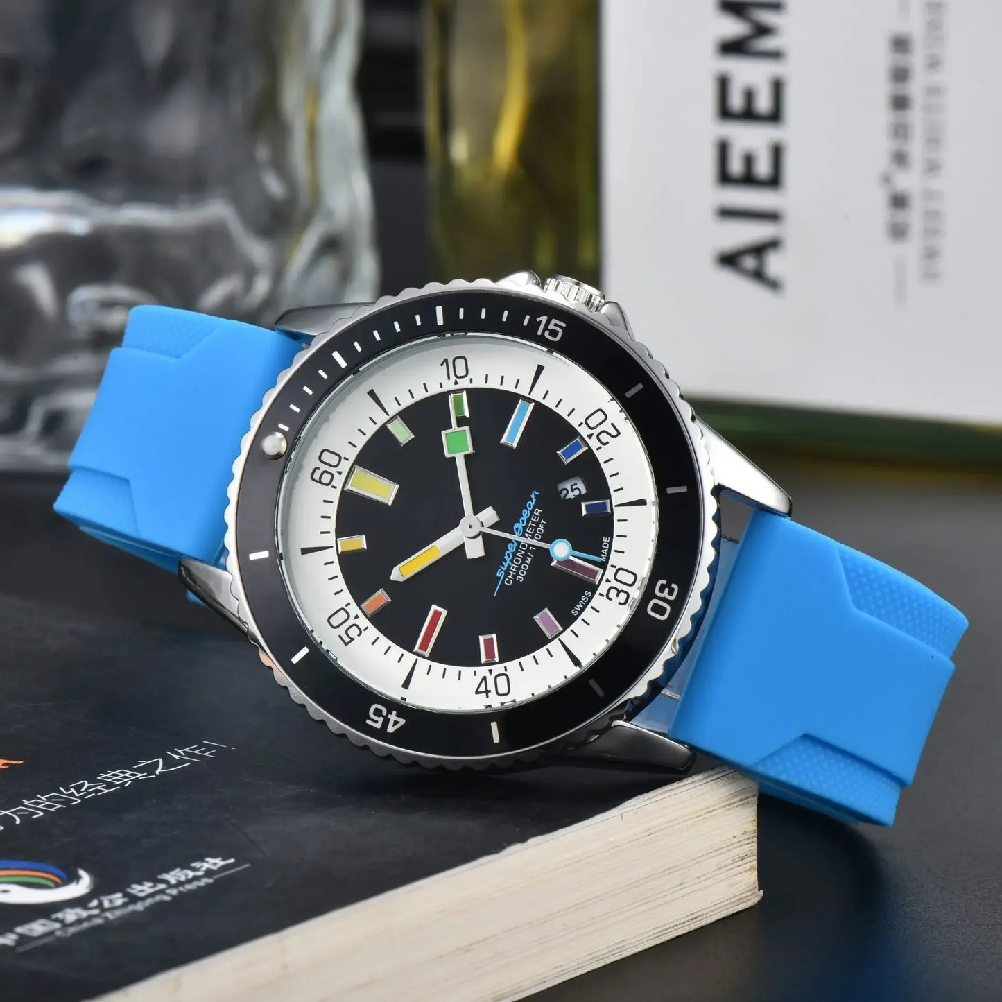 Men's Luxury Automatic Mechanical Watch NH36 Movement, Sapphire CRYSTAL 42mm, Stainless Steel Waterproof Watch, 22mm Strap