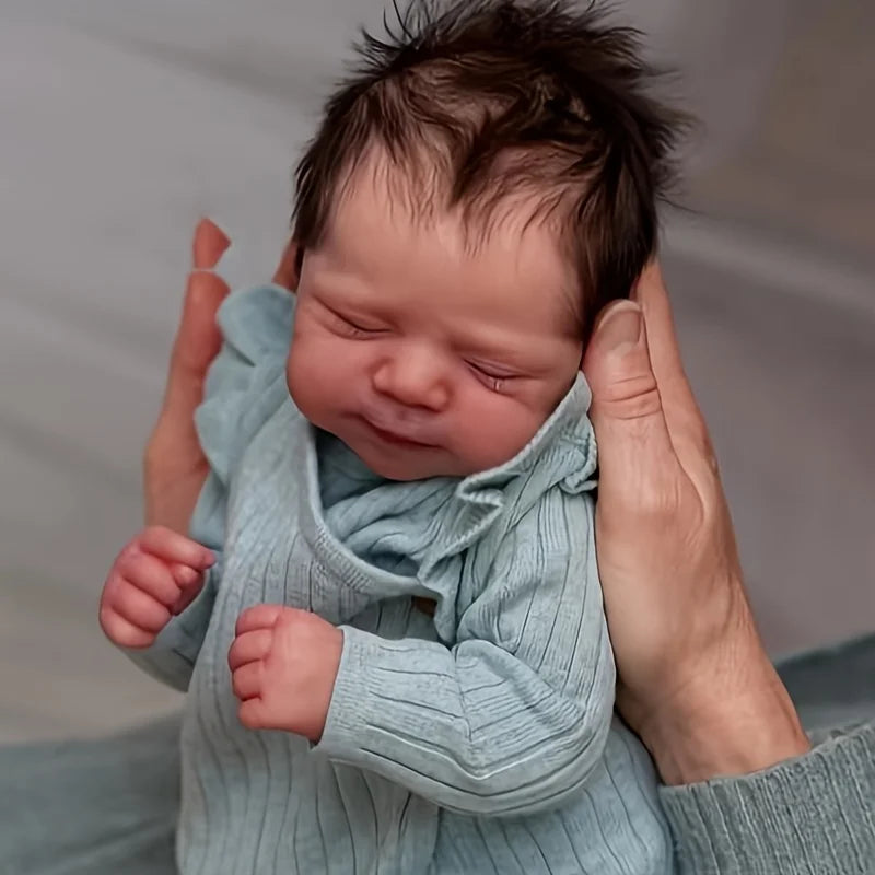 19 "/48 cm cute hand-painted Reborn doll - soft realistic skin and cloth body, suitable for role play - ideal