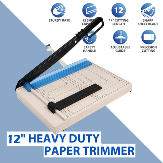 A4 To B7 Paper Cutter Tool Metal Blade Machine 12inch Multi-function Paper Trimming Knife Manual Crafting Office Supplies