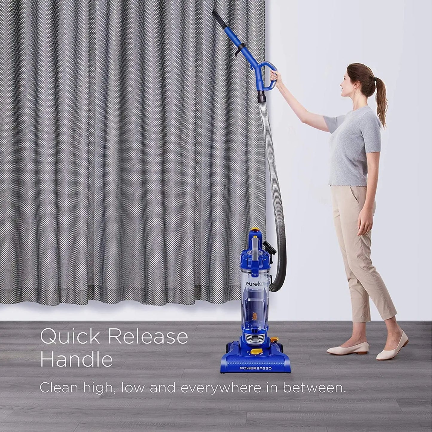 Powerful Bagless Upright Vacuum Cleaner, Lightweight with Large Dust Cup and Multiple Tools
