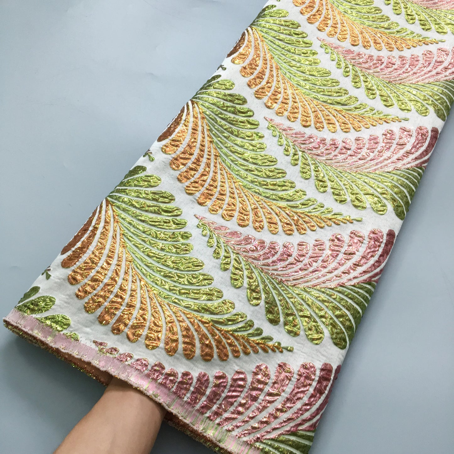 SJD LACE African Damask Lace Fabric 2025 High Quality French Gild Brocade Jacquard Lace For Women Wedding Party Dresses Sew 4012