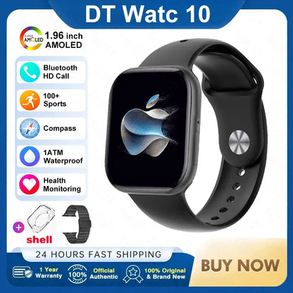 2026 New Original for Apple DT Watch 10 Smart Watch Men AMOLED 4GB Memory Music 3D Surround BT Call Waterproof smart watch Woman