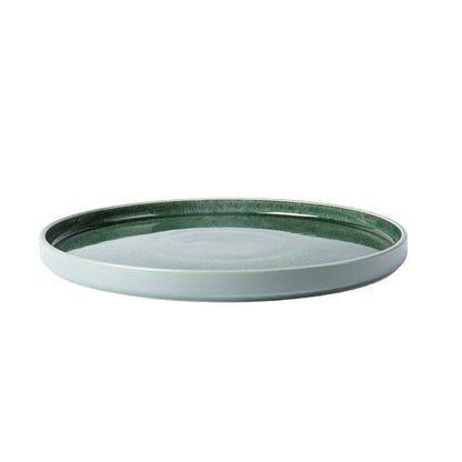 Stackable Dinner Plate Stoneware Microwave Safe Unique Reactive Glaze Hand-Finished Round Design Cabinet Space Saver Elegant
