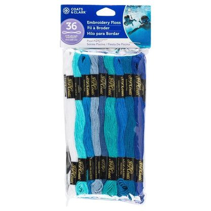 Blue Embroidery Floss Pack 36 Skeins 8.75 Yds Mercerized Cotton Thread for Sewing
