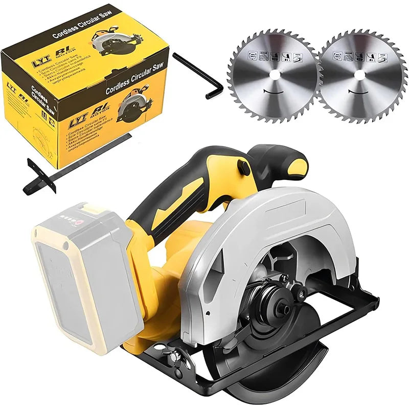 Cordless circular saw compatible with DEWALT 20V MAX battery, 2 blades, suitable for woodworking, stone and plastic, tools, batt