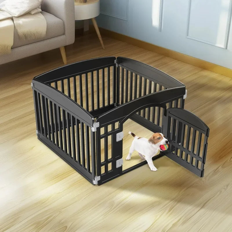 CONCETTA Plastic Dog Playpen 24 Inch, 4/6-Panel Pet Fence for Small Dog