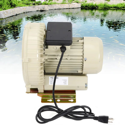 110V Industrial Fish Pond Tank Air Pump Blower Oxygen Aerator 370W 12kpa Durable