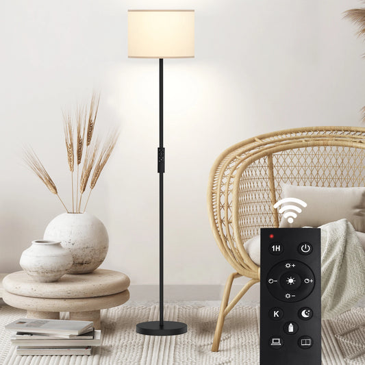 61.5'' Traditional Floor Lamp with Remote Control and Bulb Included