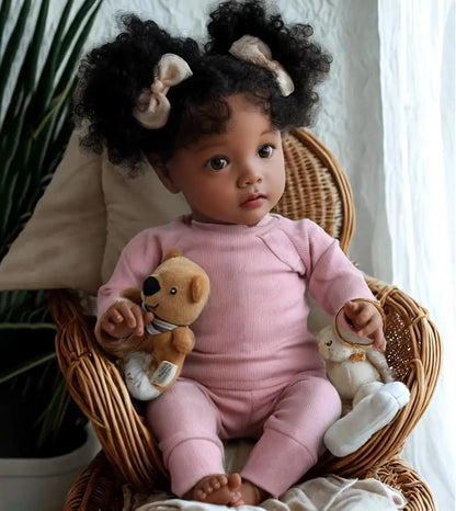 20 Inch Lifelike Reborn Baby Dolls Black Daisy Girl-  Soft Body Realistic-Newborn Baby Dolls Handmade Real Life Baby Dolls