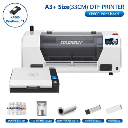 Colorsun A4/A3 DTF Printer Impressora T-Shirt Printing Machine A3/A4 DTF Printers For T-Shirt Hoodies Cloth all Fabric