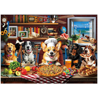 1000 Pieces Jigsaw Puzzles for Adults, Dog Puzzle w/ Letters on Back, Funny Animal Puzzle, Christmas Birthday Gifts, Home Decor