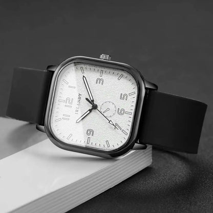 Fashion Square Women Quartz Watch Casual Silicone Strap Sports Wristwatch For Men Women Students（Without Box）