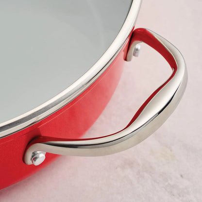 10-Piece Ceramic Non Stick Cookware Set with Lids, Heavy-Gauge Aluminum Pots and Pans Kitchen Set with Nonstick Coating, Dishwas