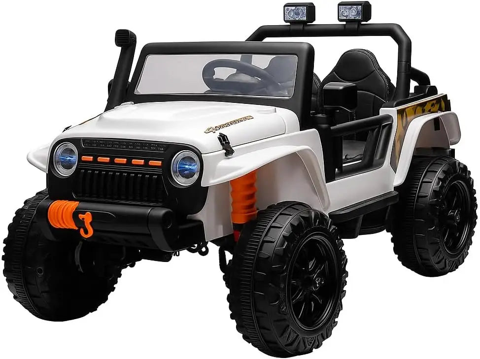 24V Ride on Toys for Big Kids 2 Seater Electric Truck with Remote Control 4.3 MPH Max Speed Bluetooth 4WDS Led Headlight & Music