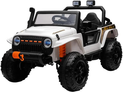 24V Ride on Toys for Big Kids 2 Seater Electric Truck with Remote Control 4.3 MPH Max Speed Bluetooth 4WDS Led Headlight & Music
