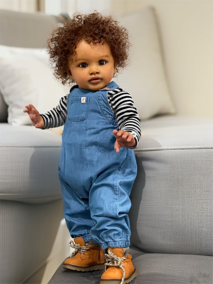 26inches Pippa Already Painted Finished Doll Reborn Toddler Huge Baby Size Dark Skin Lifelike Soft Touch