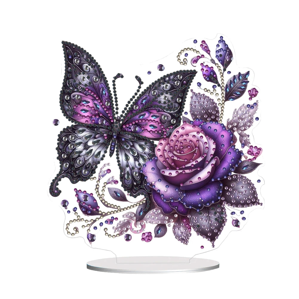 2D Flat Halloween DIY Desktop Diamond Art Kits Single Drill Diamond Painting Desktop Ornaments Kit for Home Office Desktop Decor