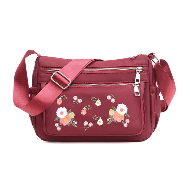 New Arrival Casual Waterproof Oxford Shoulder Bags For Women Mother Crossbody Embroidered Handbag Purse Female Messenger Bag