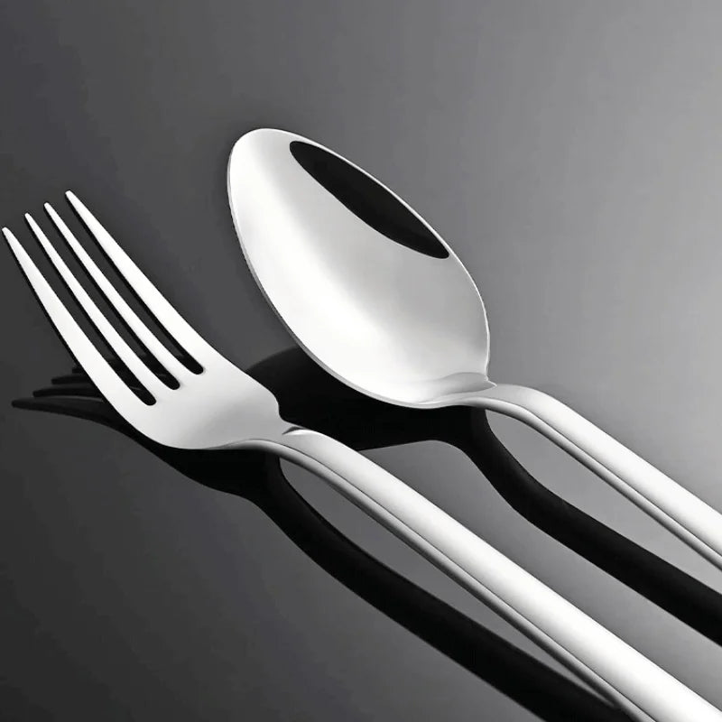 5PCS premium quality 420 and 18-10 Stainless steel Dinnerware Set cutlery set steak knife and fork dessert fork and spoon