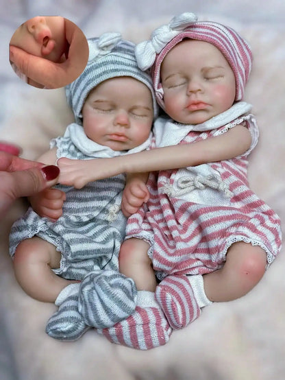 Saskia Full Body Soft Silicone 13-Inch Reborn Doll - Lovely Loulou, a Handmade Newborn Baby Doll with an Open Mouth Doll