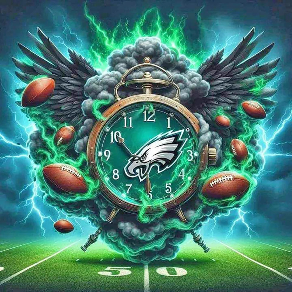 5D DIY Full Round Drill Diamond Painting Team Kit Home Decor Art Craft 40x40cm