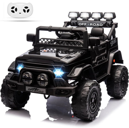 Kids Electric Ride-on SUV Toys with 2.4g Remote Control MP3 Bluetooth USB Front & Back Lights Sound Steering Wheel for 3-6 Years