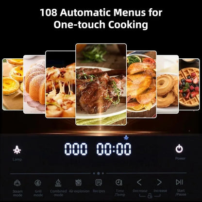 Single Wall Oven 24" Built-In Electric Ovens with 8 Baking Modes, 108 Automatic Recipes, 2.5 Cu. Ft Convection Wall Oven