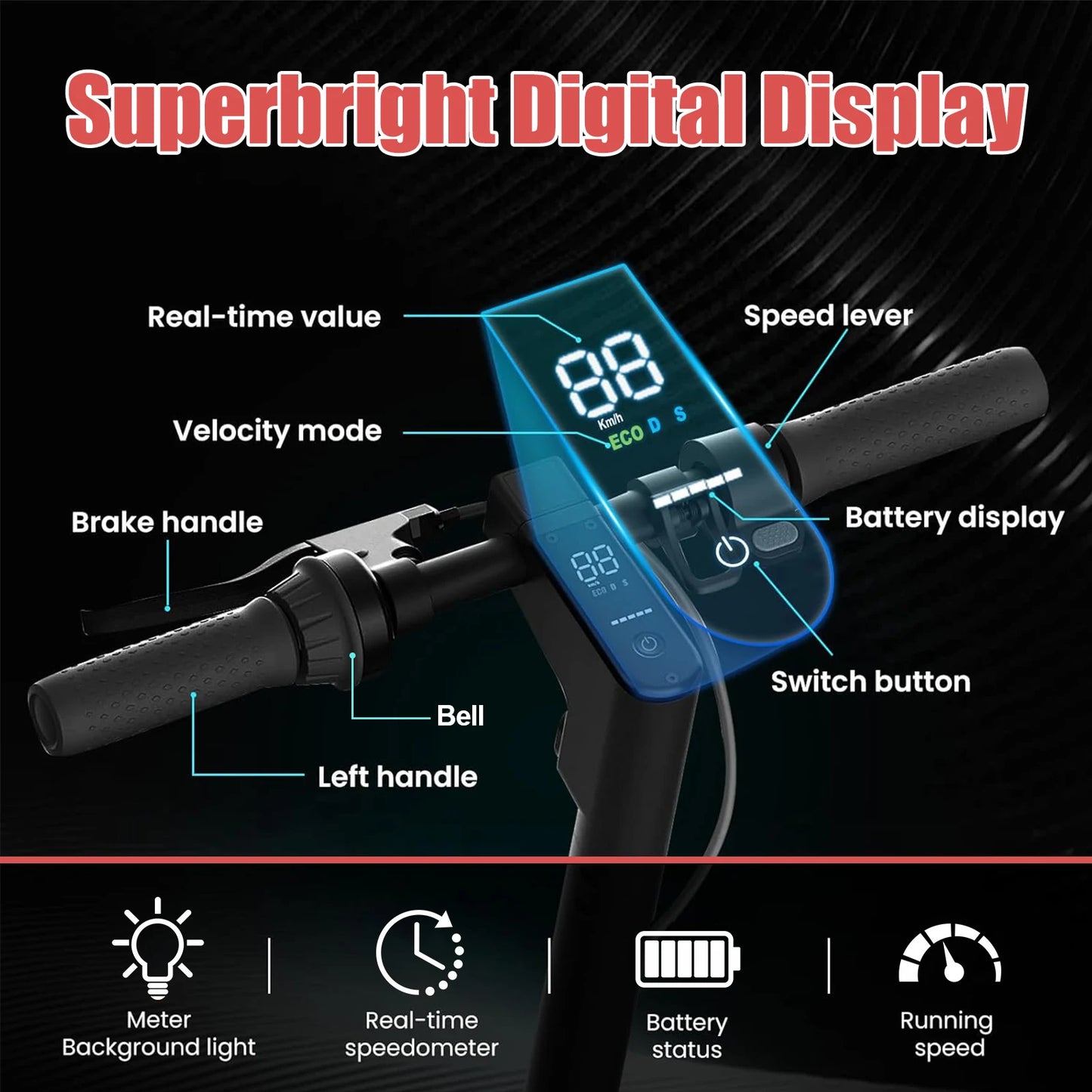 HEZZO 500W Electric Scooter G30 Dual Motor Top Speed 35KM/H 36V15Ah，10 Inch Sport Folding eScooter