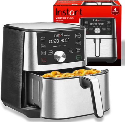 Instant Pot Vortex Plus 6QT XL Air Fryer, 6-in-1, Broils Dehydrates Crisps Quick Easy Meals 100+ In-App Recipes, Dishwasher-Safe