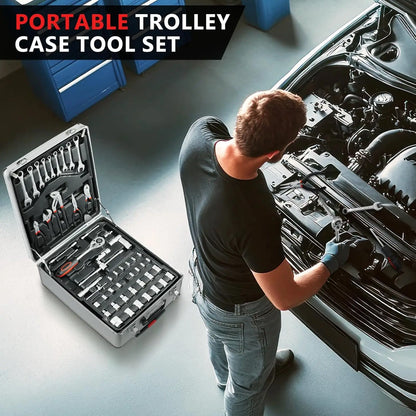 799pcs Tool Set Home Repair Tool kit with Trolley Case Mechanic Wrenches Socket Hand Tools for Daily Use Househould Work Repair