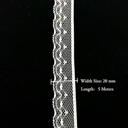 5 Meters White Black Lace Ribbon Assorted Pattern Trims for Gift Wrapping Christmas Wedding Decorations DIY Crafts Sewing Supply
