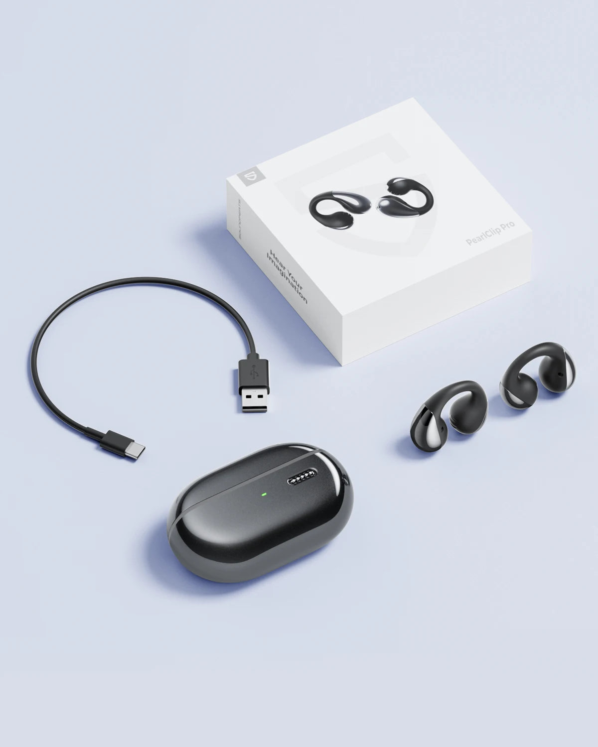 SoundPEATS PearlClip Pro Bluetooth 5.4 Opean-Ear Earbuds Wireless Earphones Multipoint Connection Clip on Headphones with Mic