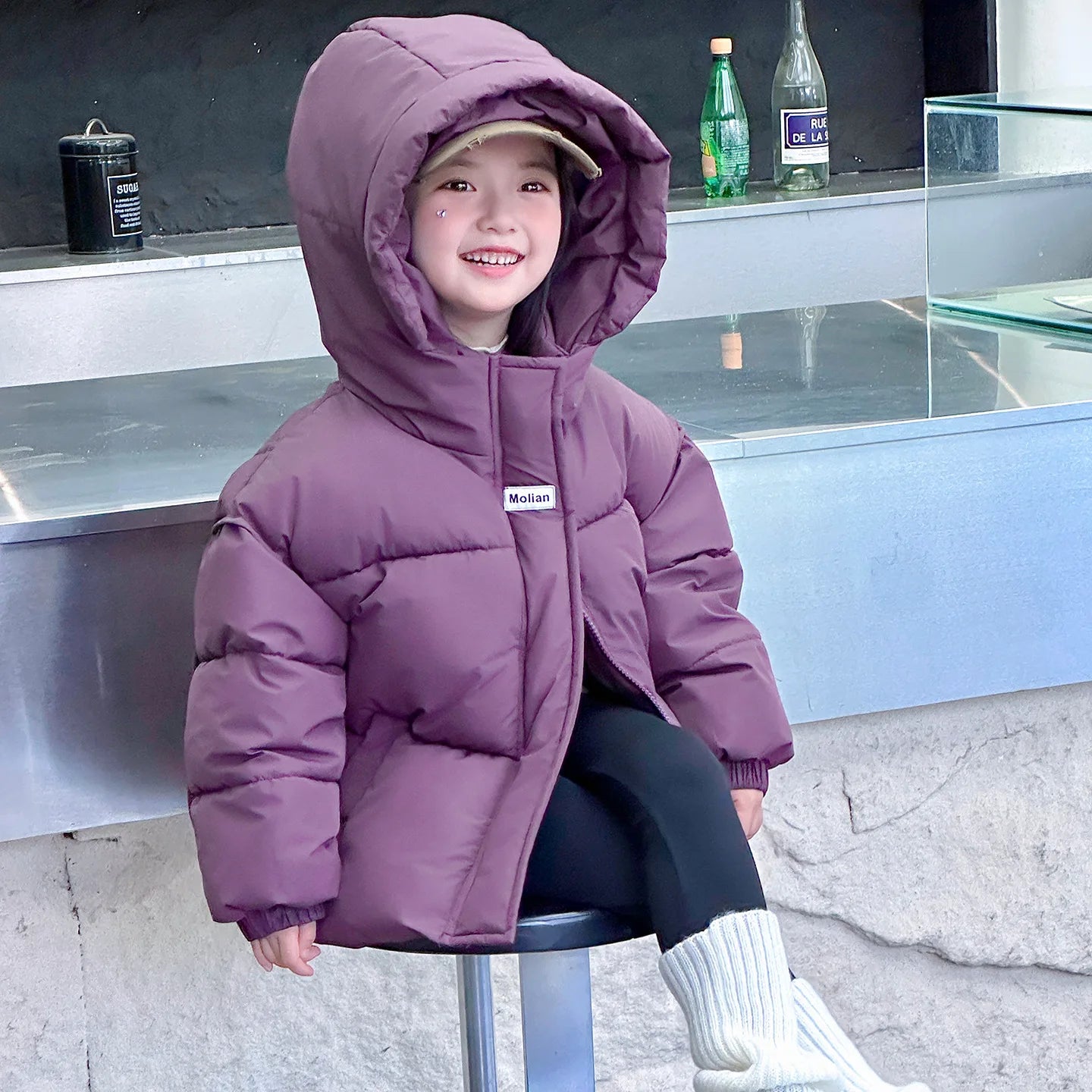 Girls'  Coat Boys' Winter Cotton Clothes Children's Warm Hooded Outerwear 2025 New Fashion Parkas Kids Autumn Casual Jacket